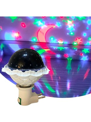 Akıllı Durak Ad Kristal Gökyüzü Modlu Yıldızlı Hareketli 360 Derece Dönen Kristal LED Ampül