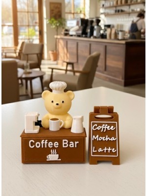 Belirtilmemiş Dekoratif Mutfak ve Kahve Köşesi Biblo Kahve Dükkanı Temalı Şef Ayıcık ve Menü Tabelası