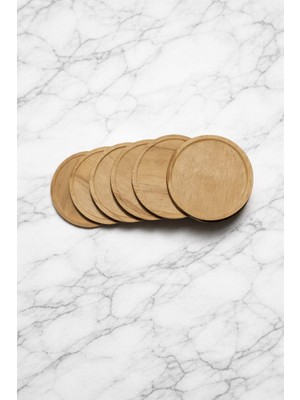 6'lı Ahşap Fincan,çay Bardağı ve Mumluk Altlığı