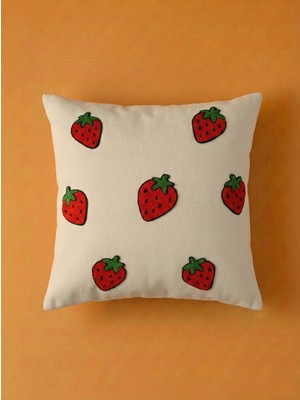 Maharat Desenli Tasarım Punch Yastık Kırlent Kılıfı