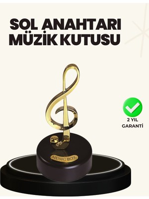 Sepetink Dönen Sol Anahtarı Figürlü Müzik Kutusu Şık Hediyelik Dekor