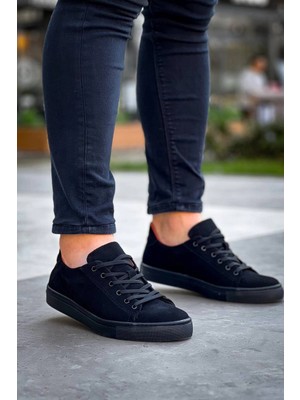 Zengezur Mall Snmswrld KB-122   Kuback Siyah Süet Siyah Yüksek Taban Bağcıklı Günlük Erkek Ayakkabı (Numara: 44)