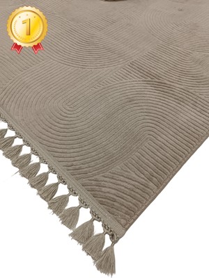 Aven Home Püsküllü Lüx Kaymaz Taban Halı Koridor Mutfak Yolluk Makinede Yıkanabilir