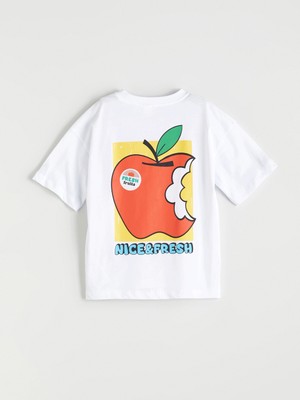 Lc Waikiki Yeni Sezon Bisiklet Yaka Baskılı Erkek Çocuk Tişört