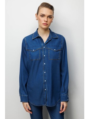 Ekol Çıtçıtlı Polo Yaka Bluz 2102