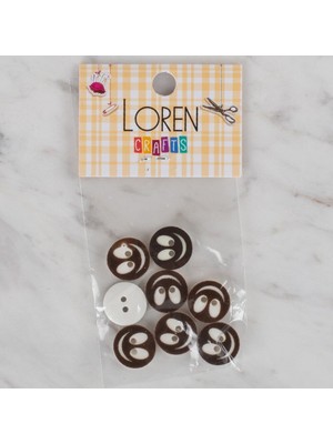 Akıllı Durak Loren Crafts 8 Li Gülen Yüz Koyu Kahve - 517