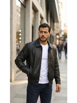 Flamex Erkek Astarlı Deri Ceket