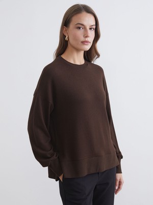 Lc Waikiki Yeni Sezon Bisiklet Yaka Oversize Kadın Sweatshirt