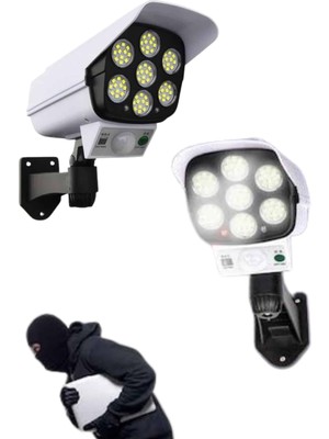 Sepetink Solar Bahçe Aydınlatması Hareket Sensörlü Uzaktan Kumandalı Kamera Görünümlü