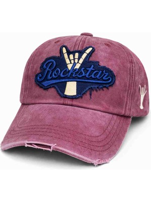 Alasmiel Vintage Eskitme Unisex Şapka | Ayarlanabilir Metal Tokalı, Nakışlı