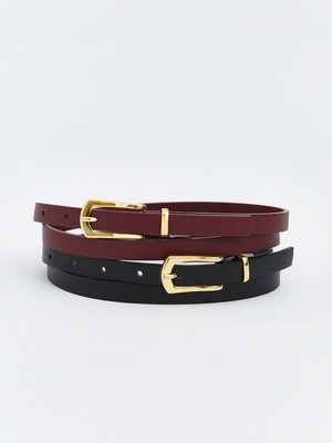 Lc Waikiki Yeni Sezon Deri Görünümlü Kadın Kemer 2'li