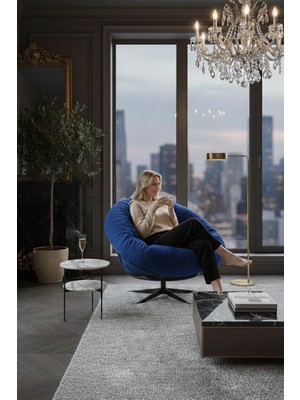 AVYNA Calma™ 360 Derece Dönen Mekanizmalı Tekli Koltuk Berjer & Yatak Olabilen Minder - Ithal Kumaş