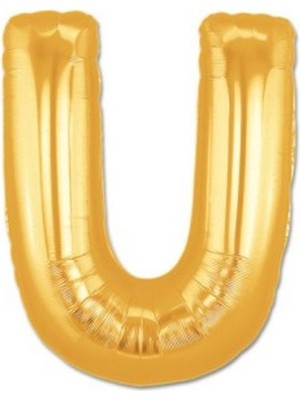 Calperia U Harf Folyo Balon Altın Renk  40 Inç