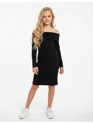 Seabubbles Kayık Yaka Kız Çocuk Basic Elbise