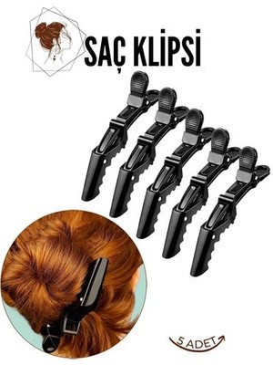 Butik Turk Saç Pensi Saç Klipsi 5 Adet Crocodile Design