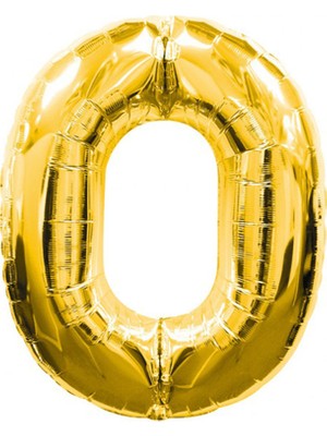 Calperia 0 Rakamlı Folyo Balon Gold Renk  40 Inç