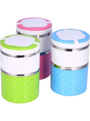 FRY Yemek Termosu 2li Tutacaklı Sefer Tası - Hiper 2 Katlı Yemek Termos