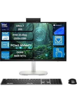 Hp Elitestudio 8  G1I  Intel® Core™ Ultra 7 265 32GB Ddr5 512GB SSD 23.8" Fhd (1920 x 1080), Touch, IPS 300 Nit (Dokunmatik) All In One Pc Windows 11 Pro WCS7D3ETDNG01