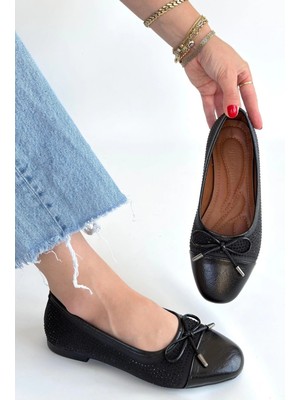 Zengezur Mall Snmswrld Etya Siyah Cilt Babet Ayakkabı (Numara: 38)