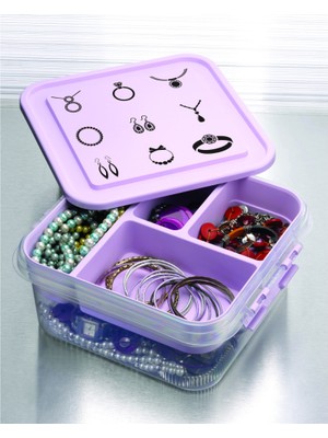 FRY Takı Dikiş Kutusu Saklama Kabı Hobi Kutusu