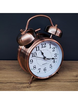 Calperia Büyük Boy Metal Bakır Çalar Saat
