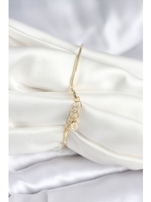 Calperia Sinek Figürlü Gold Renk Pirinç Kadın Bileklik - TJ-BB8000