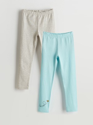 Lc Waikiki Yeni Sezon Beli Lastikli Kız Çocuk Tayt 2'li