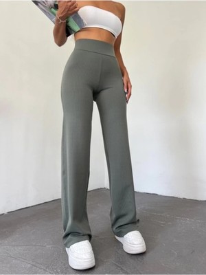 Zengezur Mall Snmswrld Fitilli Palazzo Pantolon Gri (Benden: Xxl)