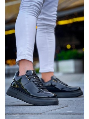 Flamex KB-X20 Kuback Kömür Rugan  Günlük Erkek Ayakkabı