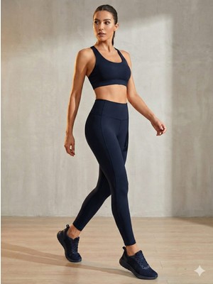 Şardonlu Yüksek Bel Toparlayıcı Tayt