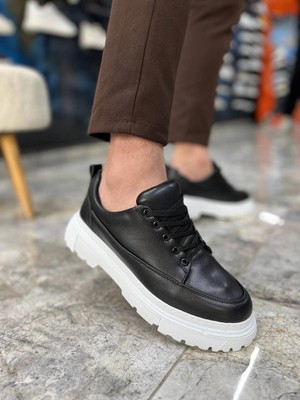 Flamex KB-702 Kuback Siyah Cilt Günlük Erkek Ayakkabı