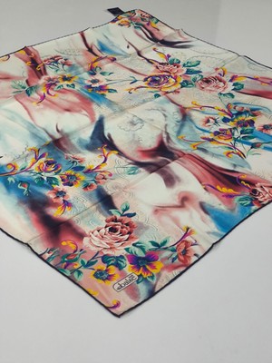 Balse Sura Ipek Eşarp Turuncu Sarı Yeşil 5029-4