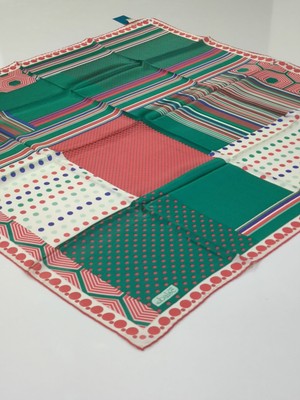 Balse Sura Ipek Eşarp Puanlı Model Zümrüt Yeşili 5003-1