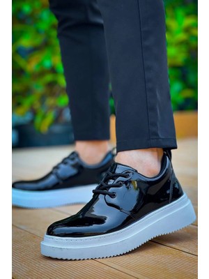 Flamex Kb-X3  Kuback Siyah Rugan  Bağcıklı  Günlük Erkek  Ayakkabı