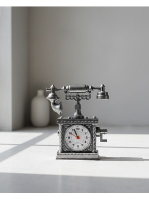 Calperia N8808B Telefon Şeklinde Çalar Saat Gümüş - Lisinya