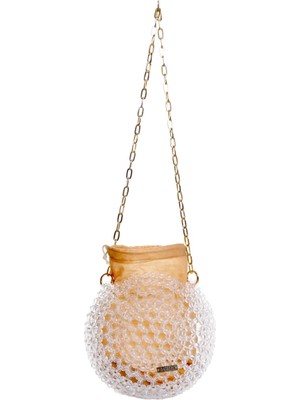 Flamex Zincir Kollu Taş Işlemeli Çanta Kese Model