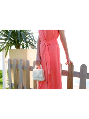 Flamex Incir El Yapımı Ev Çantası Beyaz