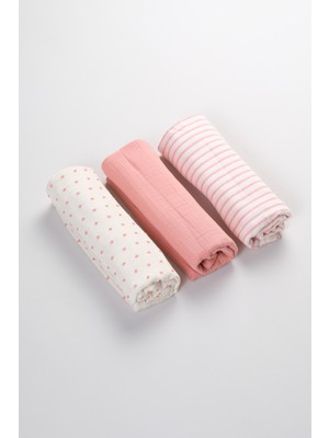 Bondberro Çok Amaçlı Müslin Örtü & Battaniye 2 Katlı  Pamuk Xl  Boy 100 x 85 cm ( Mercan )