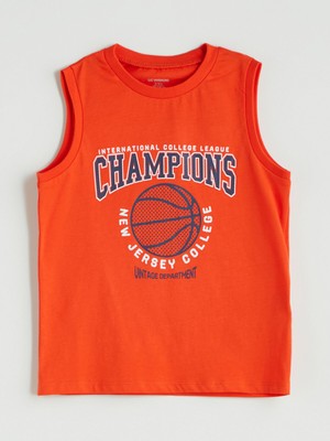 Lc Waikiki Yeni Sezon Bisiklet Yaka Baskılı Erkek Çocuk Atlet