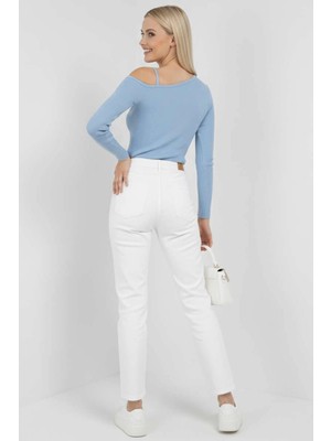 Zengezur Mall Snmswrld Tek Omuz Ipli Bluz Mavi T4328 (Beden: S)