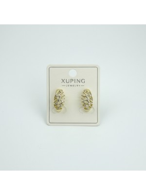 Xuping Çelik Taşlı Dal Form Küpe