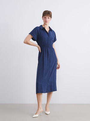 Lc Waikiki Yeni Sezon Modal Karışımlı Gömlek Elbise