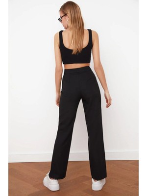 Livizmir Moda Kadın Yüksek Bel Nervurlu Ithal Krep Pantolon