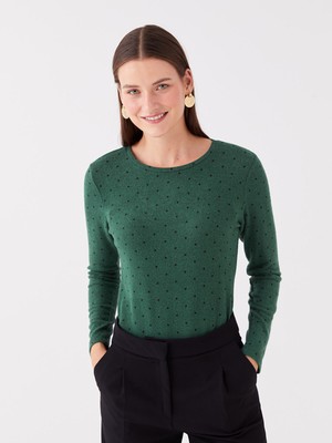 Lc Waikiki Yeni Sezon Bisiklet Yaka Puantiyeli Uzun Kollu Tişört