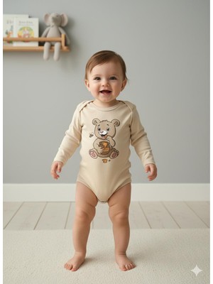 Efemkids 6-18 Ay Pamuklu Zıbın Unisex %pamuklu Animal Desenli Rahat Terleme Yapmaz Yenidoğan Zıbın