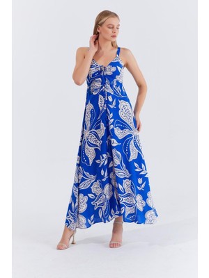 Livizmir Moda Askılı Viscon Elbise - Saks