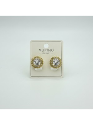 Xuping Çelik Vintage Taşlı Küpe