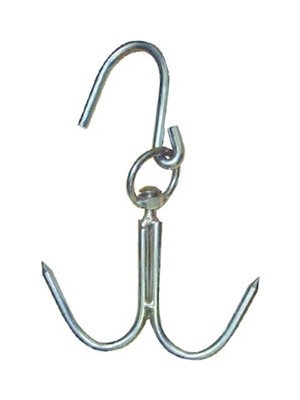 Calperia 8 mm Kasap Et Kancası - 2 Li Dönerli Set - Paslanmaz Çelik - Et Işleme - Hijyenik - Düzenli - Dayanıklı - Uzun Ömürlü