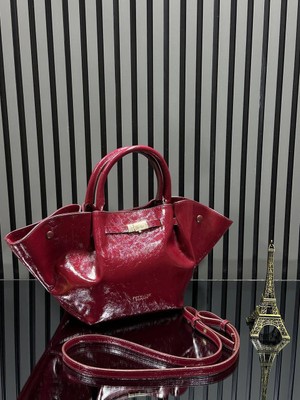 Ges Shop Kadın Bordo Rugan Omuz Çanta