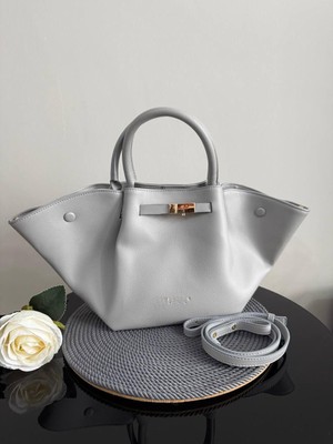 Ges Shop Kadın Açık Gri Omuz Çanta